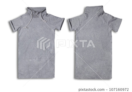 Mockup for branding top view of folded blank white t-shirt from the laundry isolated on white background with clipping path. template in studio photo shoot on white background copy space, flat lay. Mockup for branding top view of folded blank white t-shirt from the laundry isolated on white background with clipping path. template in studio photo shoot on white background copy space, flat lay. 107160972