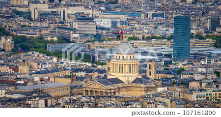 Pantheon and Sorbonne University in Paris France - aerial view Pantheon and Sorbonne University in Paris France - aerial view 107161800