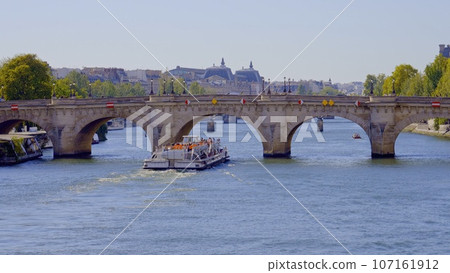 River Seine with a view over Pont Neuf in Paris River Seine with a view over Pont Neuf in Paris 107161912