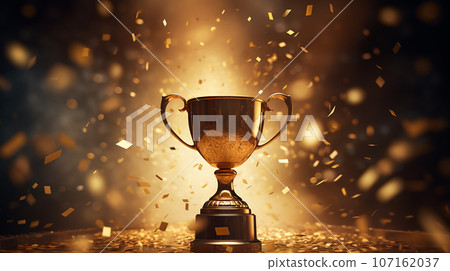 獲勝的杯子和五彩紙屑在空中跳舞生成ai 獲勝的杯子和五彩紙屑在空中跳舞生成ai 107162037