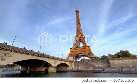 Eiffel Tower in Paris - view from River Seine Eiffel Tower in Paris - view from River Seine 107162109