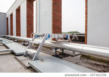 Aluminum stairs for going over the pipes Aluminum stairs for going over the pipes 107162336