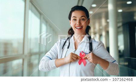 Female doctor in medical office 107162468
