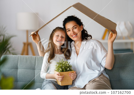 Concept of housing for young family. Concept of housing for young family. 107162700