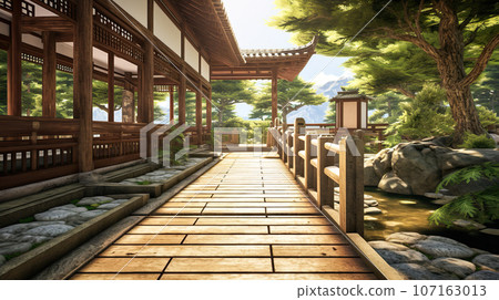 日式建築走廊“AI生成圖像” 日式建築走廊“AI生成圖像” 107163013
