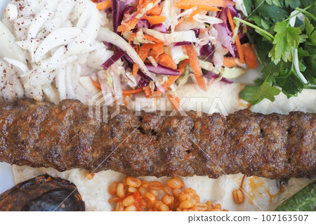 Traditional Turkish Cuisine Meatball Akhisar Kofte 107163507