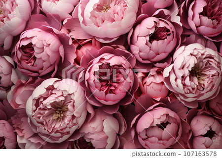 Pink peony flower generative ai Pink peony flower generative ai 107163578