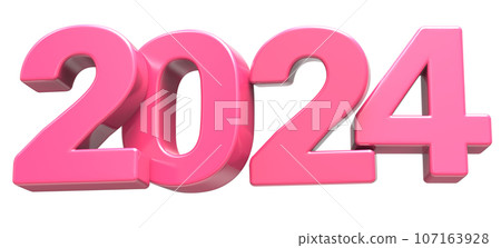 2024 number 3d render 2024 number 3d render 107163928