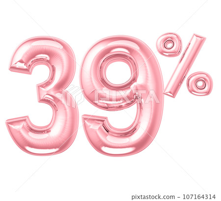 3d rendering blue metal number 107164314