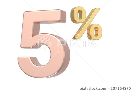 3d rendering gold metal number 3d rendering gold metal number 107164570