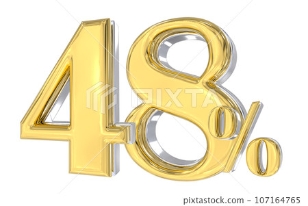 3d rendering gold metal number 3d rendering gold metal number 107164765