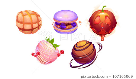 Fantasy sweet desserts planet. Fantasy sweet desserts planet. 107165069