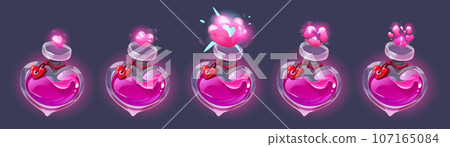 Love potion bottle animation sprite sheet Love potion bottle animation sprite sheet 107165084