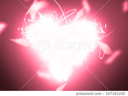 Abstract glowing pink heart 107165200