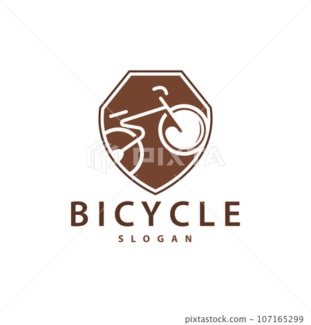 Bicycle Logo Design Template Minimalist Illustration 107165299