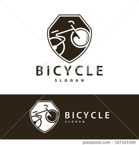 Bicycle Logo Design Template Minimalist Illustration 107165300