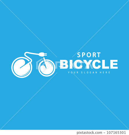 Bicycle Logo Design Template Minimalist Illustration 107165301