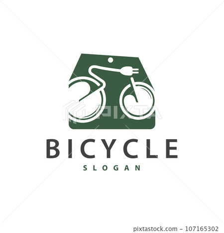Bicycle Logo Design Template Minimalist Illustration 107165302