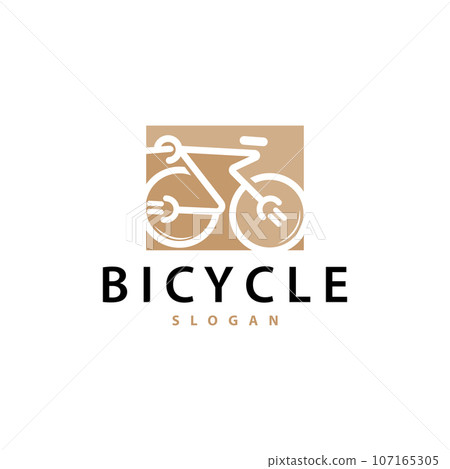 Bicycle Logo Design Template Minimalist Illustration 107165305