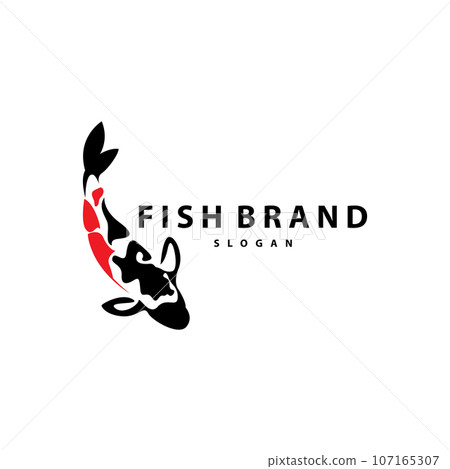 Koi Fish Logo Simple Design Vector Illustration Koi Fish Logo Simple Design Vector Illustration 107165307
