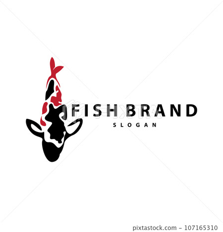 Koi Fish Logo Simple Design Vector Illustration Koi Fish Logo Simple Design Vector Illustration 107165310