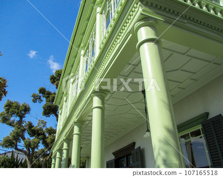 light green western style house light green western style house 107165518