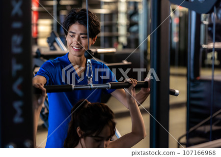 Sports gym trainer 107166968