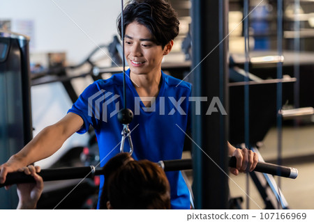 Sports gym trainer 107166969