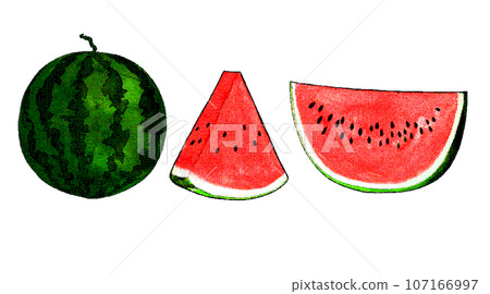 西瓜插圖素材集 107166997