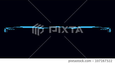 Futuristic abstract header line, vector illustration for web design isolated on black. Futuristic abstract header line, vector illustration for web design isolated on black. 107167322