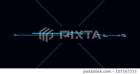 Futuristic abstract horizontal line, vector illustration for web design isolated on black. Futuristic abstract horizontal line, vector illustration for web design isolated on black. 107167355