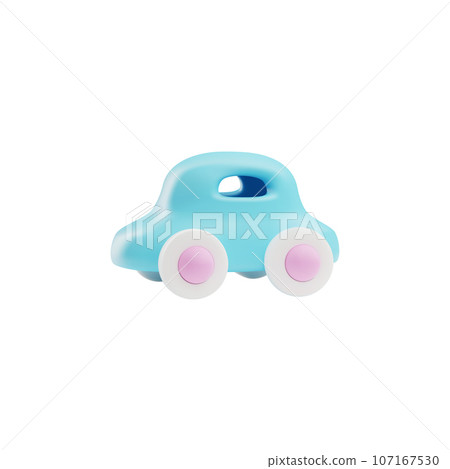 3d small car baby toy icon, vector render colorful plastic entertainment for newborn babies, cute childish accessories 3d small car baby toy icon, vector render colorful plastic entertainment for newborn babies, cute childish accessories 107167530