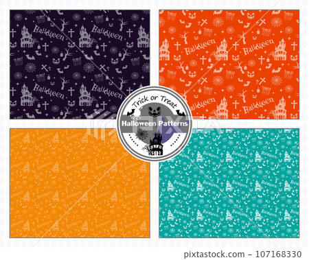萬聖節無縫圖案背景設置 107168330