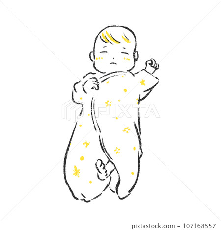 Sleeping baby illustration Sleeping baby illustration 107168557