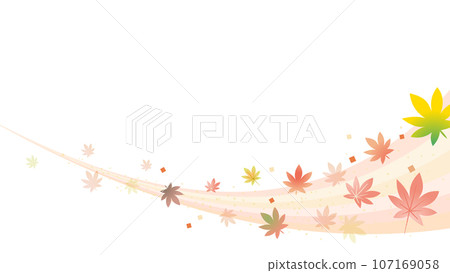 Vector frame image of autumn maple leaves Vector frame image of autumn maple leaves 107169058