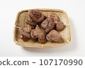 Shiitake mushrooms gathered in a colander, white background, can be cut out Shiitake mushrooms gathered in a colander, white background, can be cut out 107170990