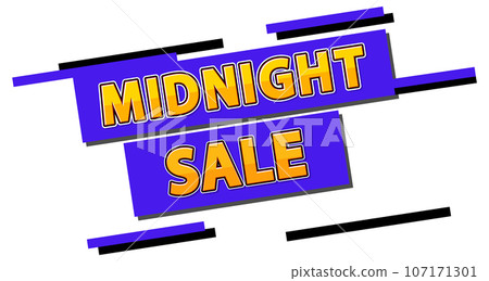 Midnight Sale Icon Banner Inc. Square Sign Midnight Sale Icon Banner Inc. Square Sign 107171301
