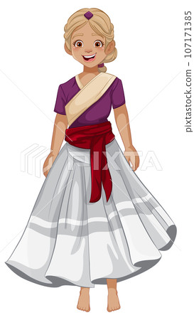 Happy Beautiful Woman in Indian Traditional Dress Happy Beautiful Woman in Indian Traditional Dress 107171385