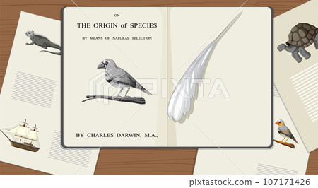 Charles Darwin and The origin of species book 107171426