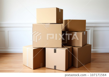 Moving Boxes Packed and Ready 107171564