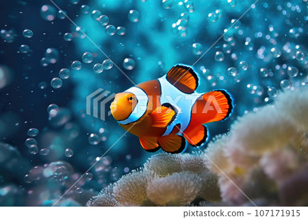 Colorful Clownfish in their Oceanic Haven Colorful Clownfish in their Oceanic Haven 107171915