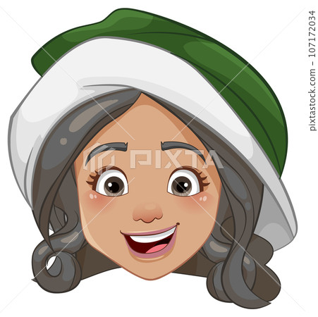Smiling Woman Wearing a Hat 107172034