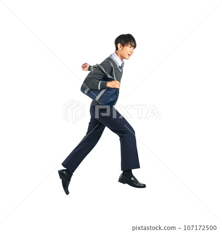 跳躍的男學生背景透明摳圖PNG 跳躍的男學生背景透明摳圖PNG 107172500