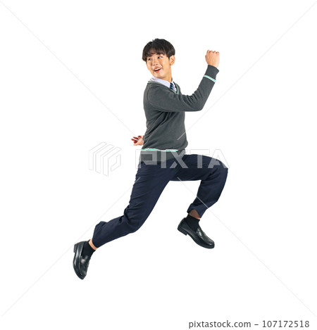 Jumping male student background transparent cutout PNG Jumping male student background transparent cutout PNG 107172518