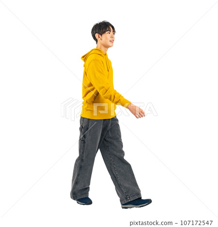 Walking boy background transparent cutout PNG 107172547