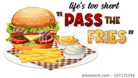 Burger with text icon 107172548