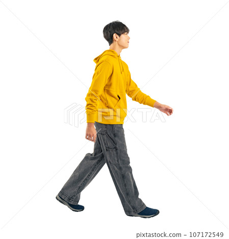 Walking boy background transparent cutout PNG 107172549