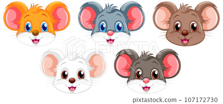 Cute Mouse Cartoon Characters Cute Mouse Cartoon Characters 107172730