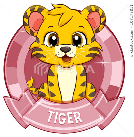 Baby Tiger Cartoon Character Baby Tiger Cartoon Character 107172811