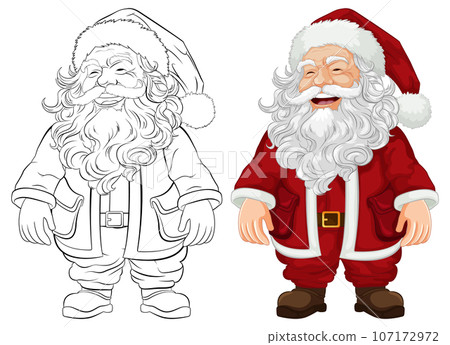 Santa Claus with Surprise Facial Expression Cartoon Character Santa Claus with Surprise Facial Expression Cartoon Character 107172972